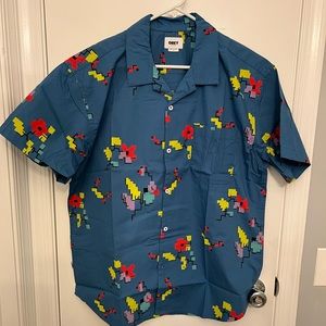 Obey digital bottom down mens shirt